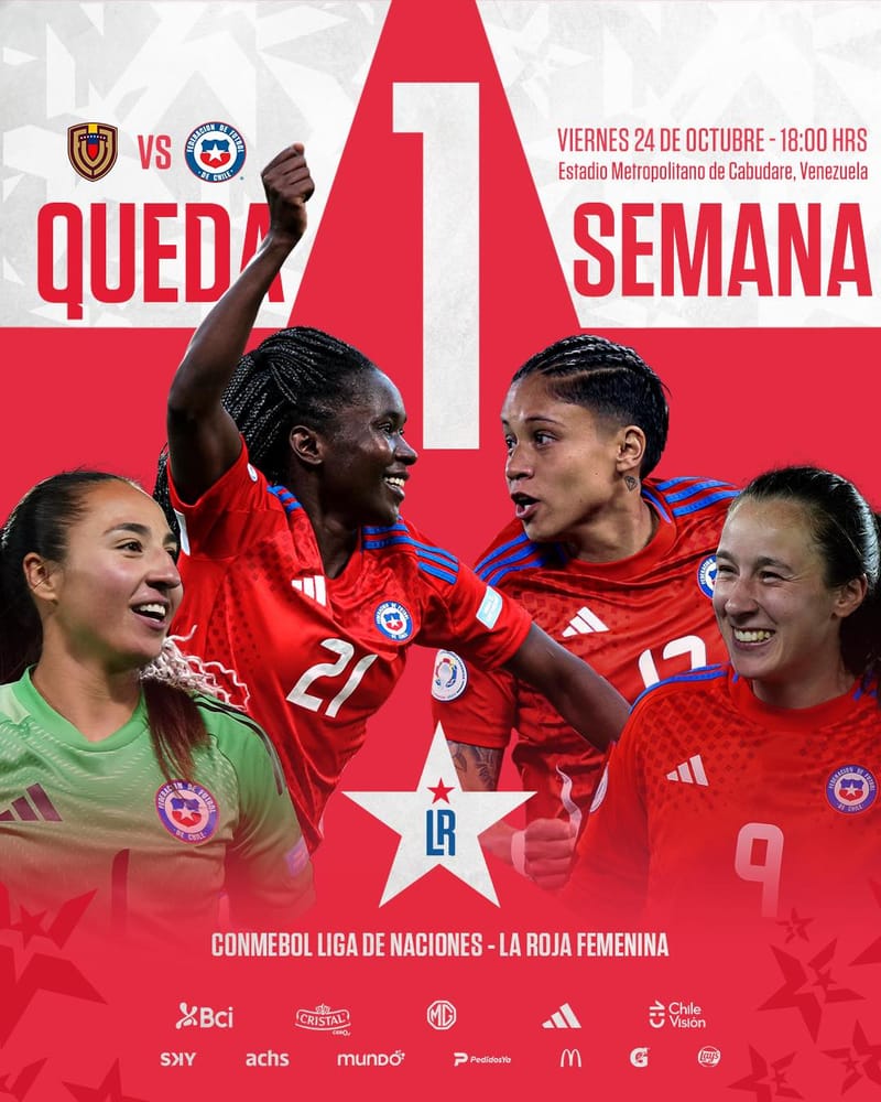 La Roja femenina disputa la CONMEBOL Liga de Naciones en Chilevisión y Fanatiz