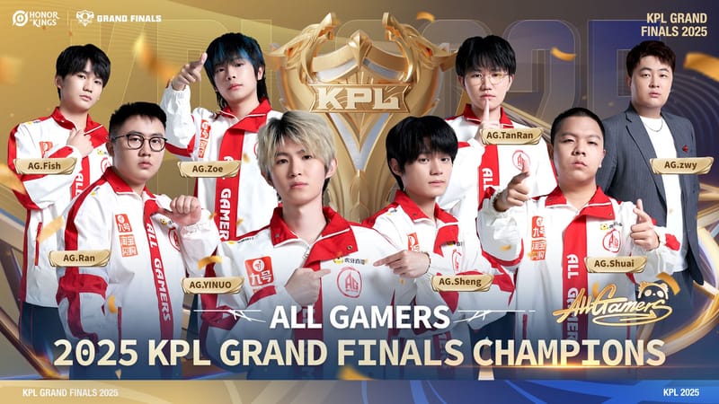 Chengdu All Gamers (AG) se proclama campeón en la gran final de la King Pro League, el viaje continúa con el Campeonato Internacional de Honor of Kings el 14 de noviembre