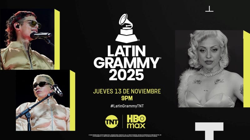 Este jueves, vive la 26ª entrega anual del Latin Grammy en vivo en la temporada de premios de TNT y HBO Max