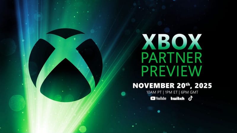 Xbox Partner Preview anunciado para el 20 de noviembre