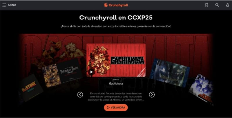 Crunchyroll lanza un hub de anime en celebración de CCXP25