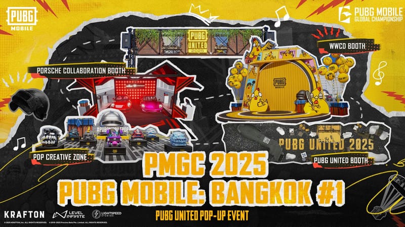 PUBG MOBILE se apodera de Bangkok en un carnaval que abarca toda la ciudad para celebrar el Campeonato Mundial de PUBG MOBILE 2025 con un gran premio de 3 millones de dólares