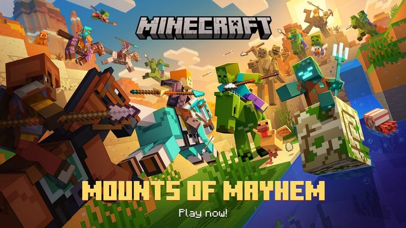 ¡Ya está disponible la actualización Mounts of Mayhem en Minecraft!