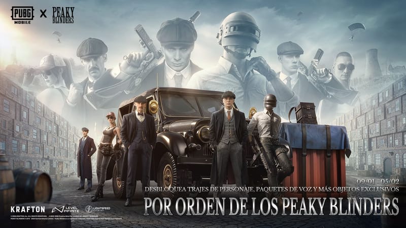 Peaky Blinders se apodera de PUBG Mobile con la llegada de la emblemática familia Shelby a los campos de batalla