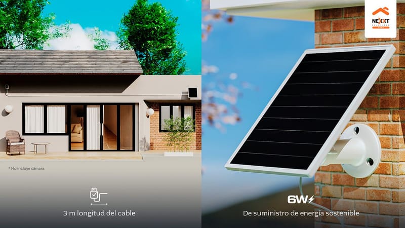 Nexxt Home lanza en Chile Panel Solar Universal para cámaras inteligentes exteriores