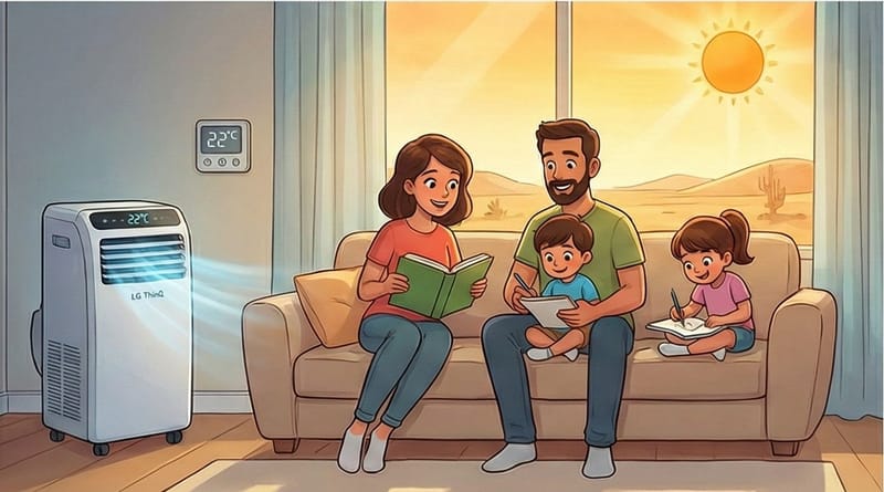 Tecnología Dual Inverter llega a los portátiles: nuevo modelo de aire acondicionado LG debuta en Chile y promete enfriar sin ruido