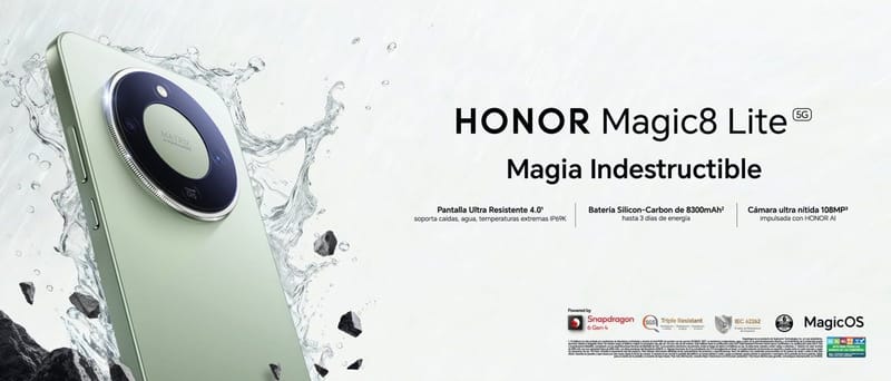 HONOR Magic8 Lite llega a Chile: resistencia extrema, gran autonomía y experiencia potenciada por IA