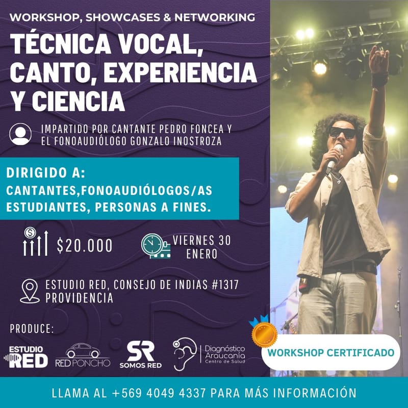 Workshop para cantantes suma showcases y networking en Santiago