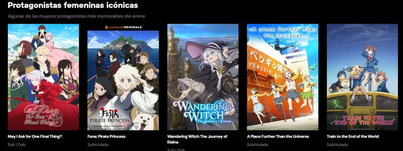 Crunchyroll presenta una colección especial dedicada a protagonistas femeninas icónicas en el mes de la mujer