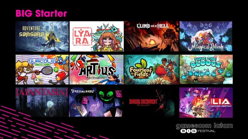gamescom latam 2026 revela los juegos seleccionados para BIG Starter y BIG Highlight y lanza su tienda online oficial