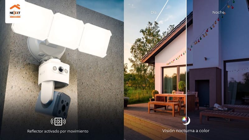 Nexxt Home presenta su nueva cámara de seguridad inteligente de doble lente y potente reflector