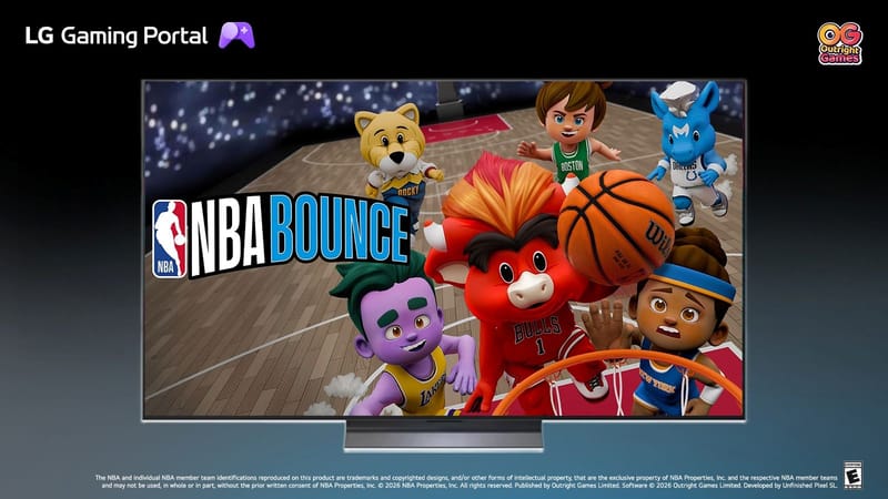 LG firma alianza con Blacknut y lleva la diversión de NBA Bounce al Gaming Portal de sus TVs y monitores