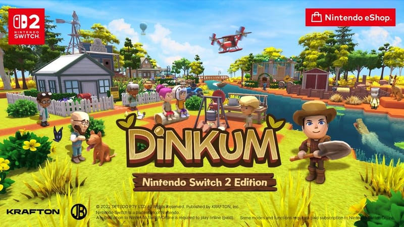 KRAFTON celebra el primer aniversario de Dinkum en Steam con una importante actualización y su lanzamiento en Nintendo Switch 2