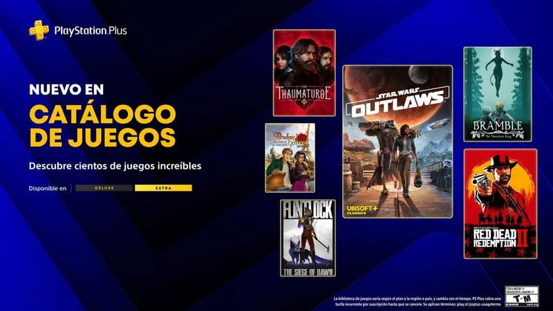 Star Wars Outlaws y Red Dead Redemption 2 llegarán gratis a PlayStation Plus Extra y Deluxe este mes
