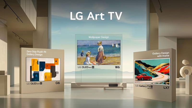 Galerías digitales en la sala de estar: pantallas ultradelgadas con IA ‘Art TV’ LG se camuflan como obras de arte en el hogar
