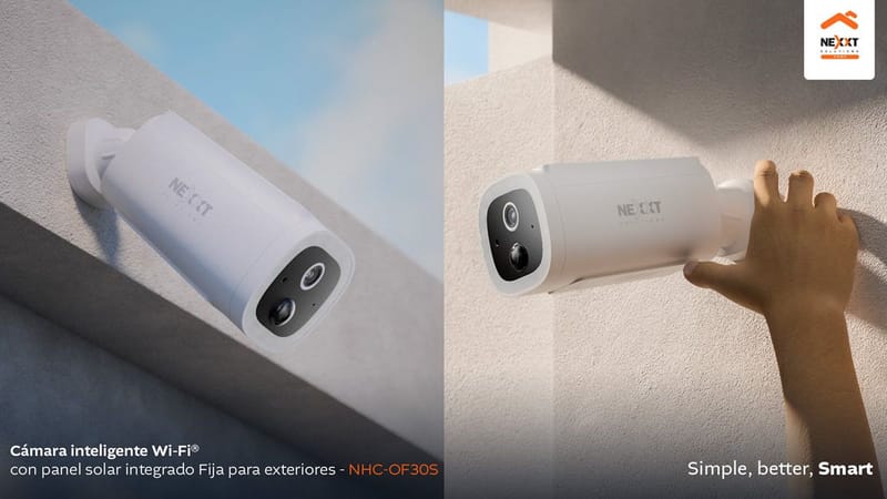 Nexxt Home presenta su nueva cámara de seguridad para exteriores con panel solar integrado