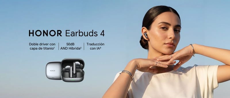 HONOR Earbuds 4: los audífonos con traductor IA y cancelación de ruido que llegan con 30% de descuento este Cyber
