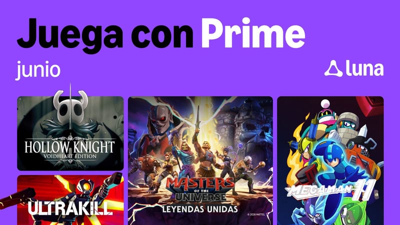 Luna actualiza su contenido de junio: Masters of the Universe: Legends Unite, Hollow Knight, Mega Man y más