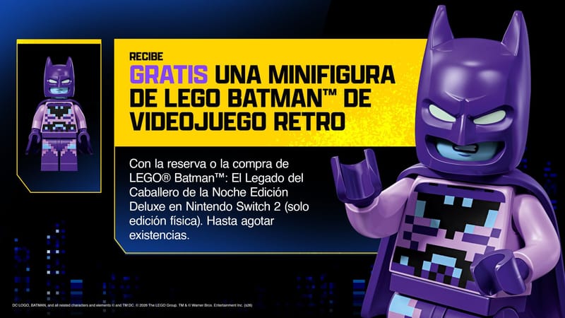 La versión de LEGO Batman: El Legado del Caballero de la Noche para Nintendo Switch 2 se lanzará el 18 de septiembre; reservas disponibles ahora