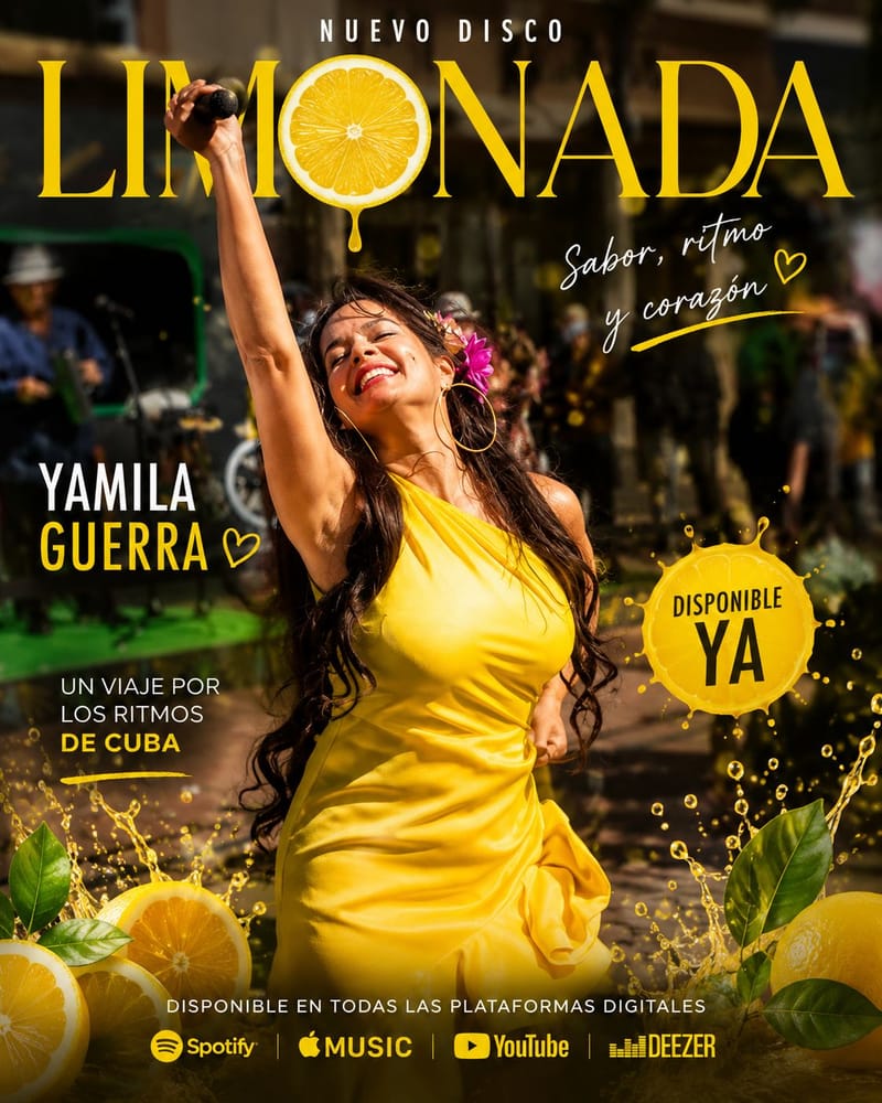 Yamila Guerra celebra sus raíces con el lanzamiento de Limonada, una vibrante producción dedicada a la música cubana