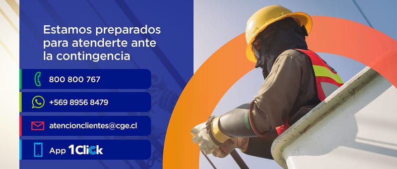 CGE informa estatus de suministro y trabajos de reposición ante sistema frontal que afecta a la zona centro sur