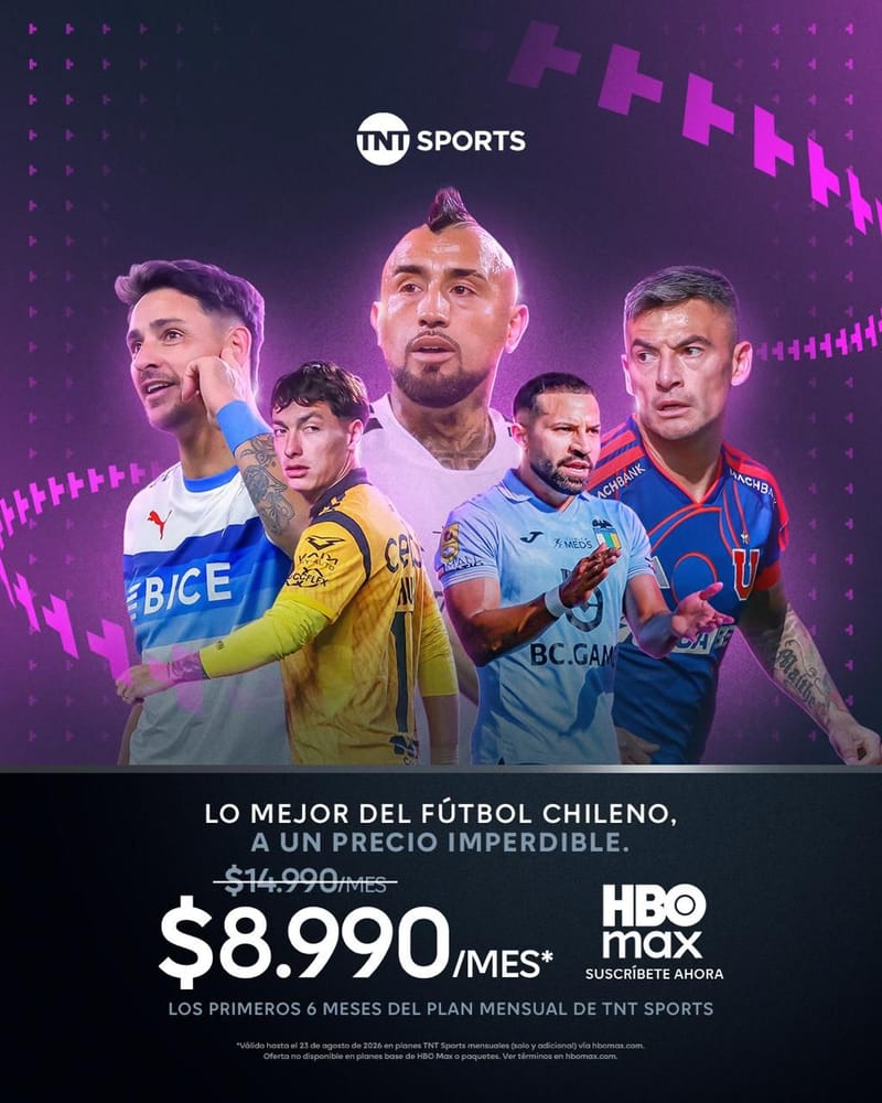 HBO Max lanza una oferta especial con 40% de descuento en los planes mensuales de TNT Sports durante los primeros 6 meses