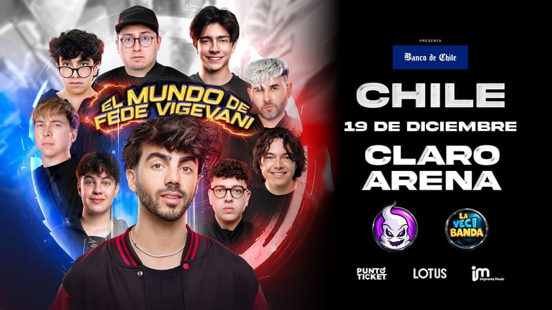 Fede Vigevani llega a Chile con "El Mundo de Fede Vigevani" en el Claro Arena