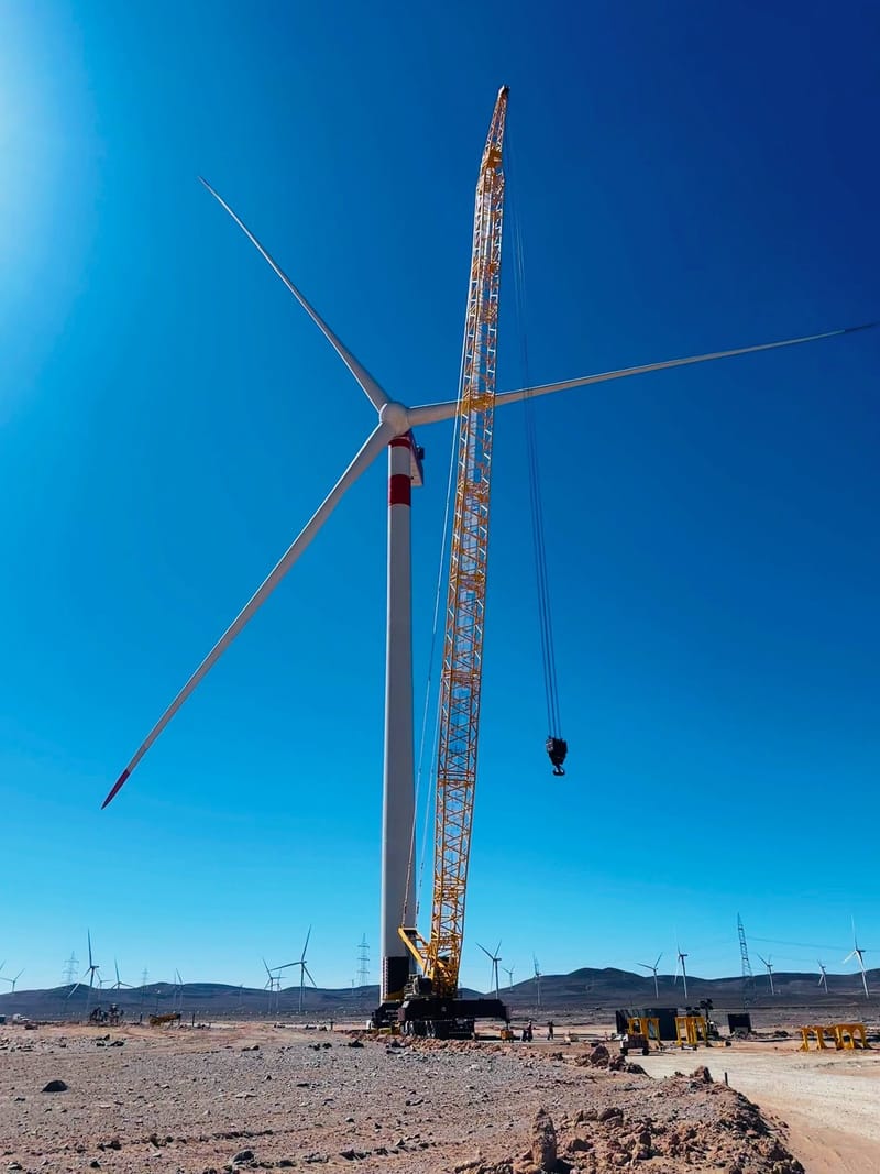Vestas marca un hito en Chile con la instalación de la primera turbina EnVentus V162 del país