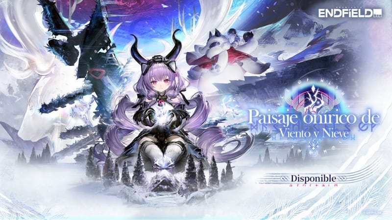 La operadora Typhoeus de Arknights llega a Arknights: Endfield con “Paisaje onírico de Viento y Nieve” el 2 de septiembre
