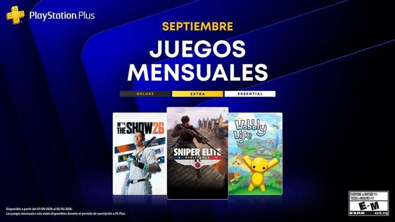 Sniper Elite: Resistence, MLB The Show 26, Wobbly Life y Chained Echoes son los juegos gratis para PlayStation Plus en septiembre
