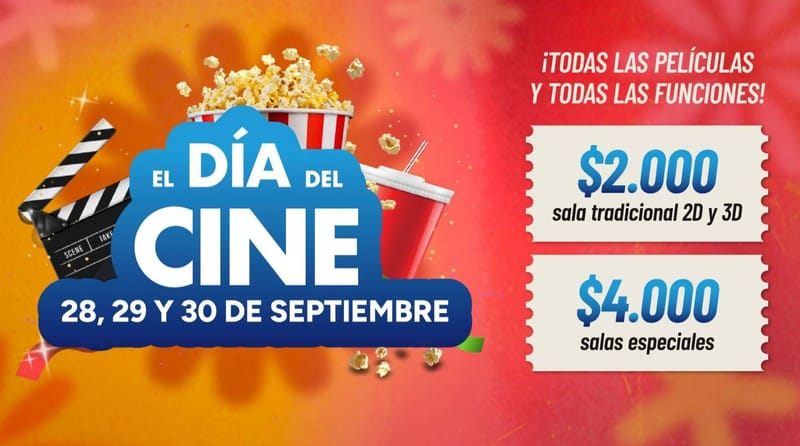 Preventa entradas activa #Eldíadelcine en Cinemark y cines: 28, 29 y 30 de septiembre