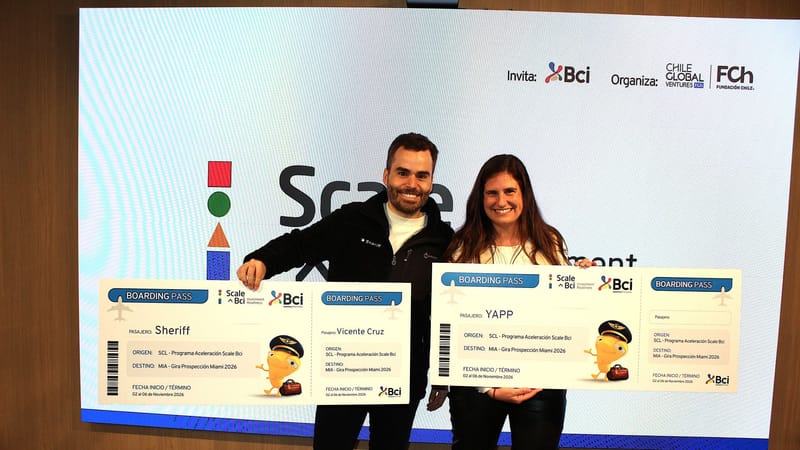 YAPP y Sheriff ganan la séptima versión de Scale Bci y viajarán a Miami para impulsar su internacionalización