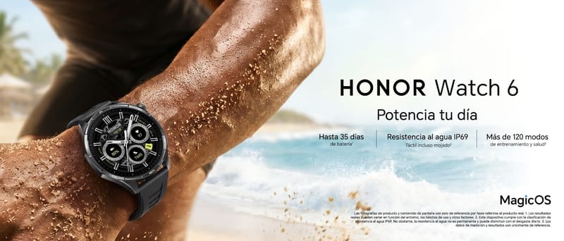 ¿Un smartwatch que se carga 1 vez al mes? Llegó a Chile HONOR Watch 6