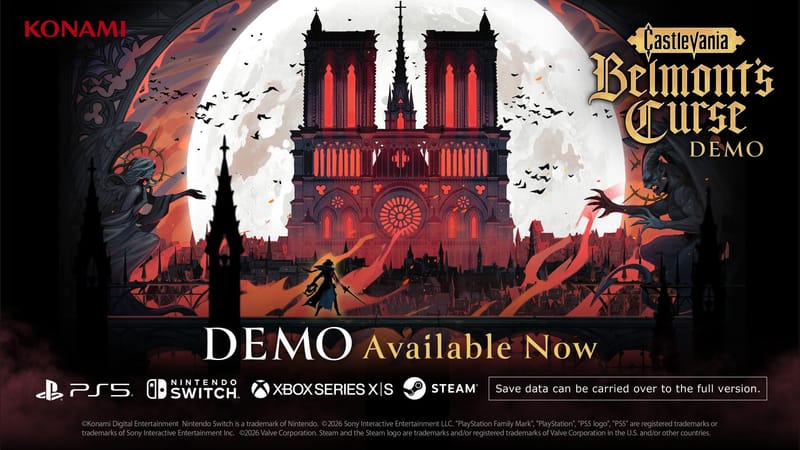 La cacería de vampiros comienza, Castlevania: Belmont’s Curse lanza una demo jugable, ya disponible