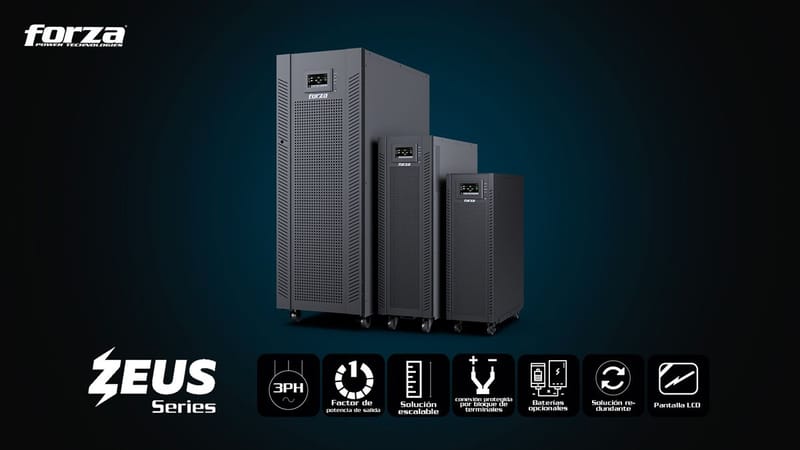 Forza amplía su oferta de energía crítica con nuevas soluciones UPS trifásicas de la familia Zeus