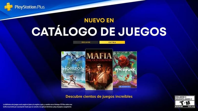 Mafia: El Viejo Continente, Mycopunk y Horizon Forbidden West llegan al catálogo de PlayStation Plus Extra y Deluxe