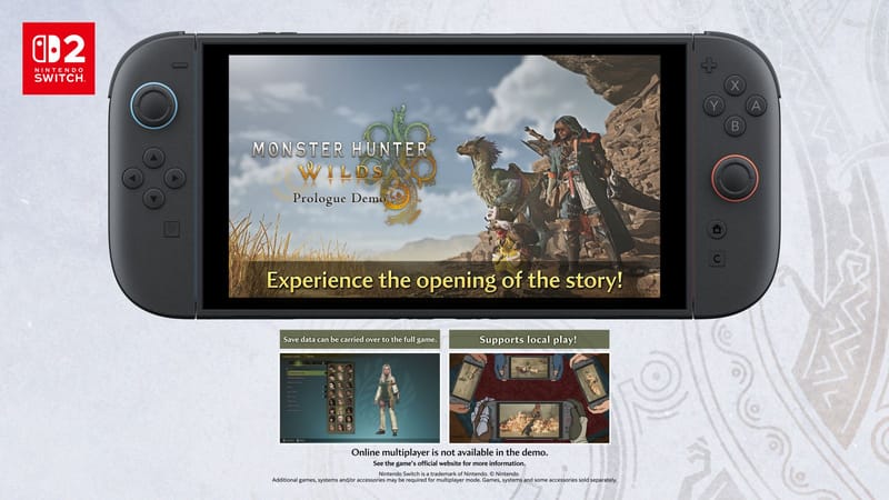 Monster Hunter Wilds: Ya disponibles la demo y las preventas para Nintendo Switch 2