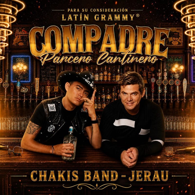 Chakis Band y Jerau convierten el desamor en fiesta con “Compadre Parcero Cantinero”