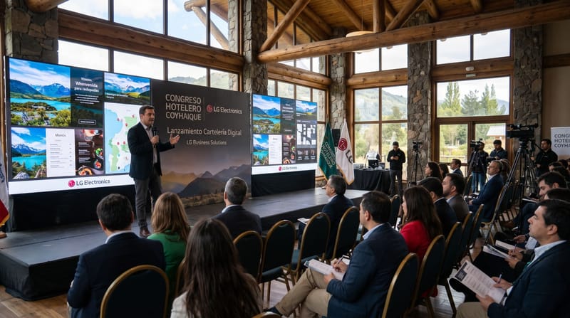 LG presenta sistema de gestión centralizada y pantallas inteligentes en el Congreso Hotelero en la Patagonia