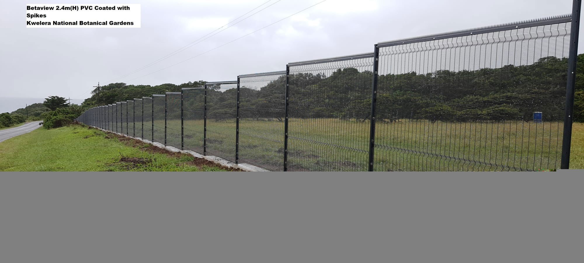 Fencing installed with a concrete plinth