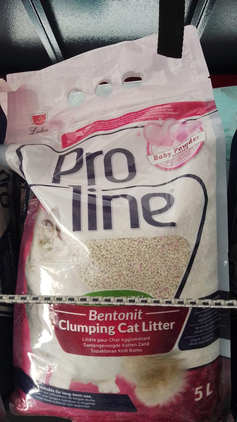 PROLİNE 5 LT BEBEK PUDRALI KEDİ KUMU
