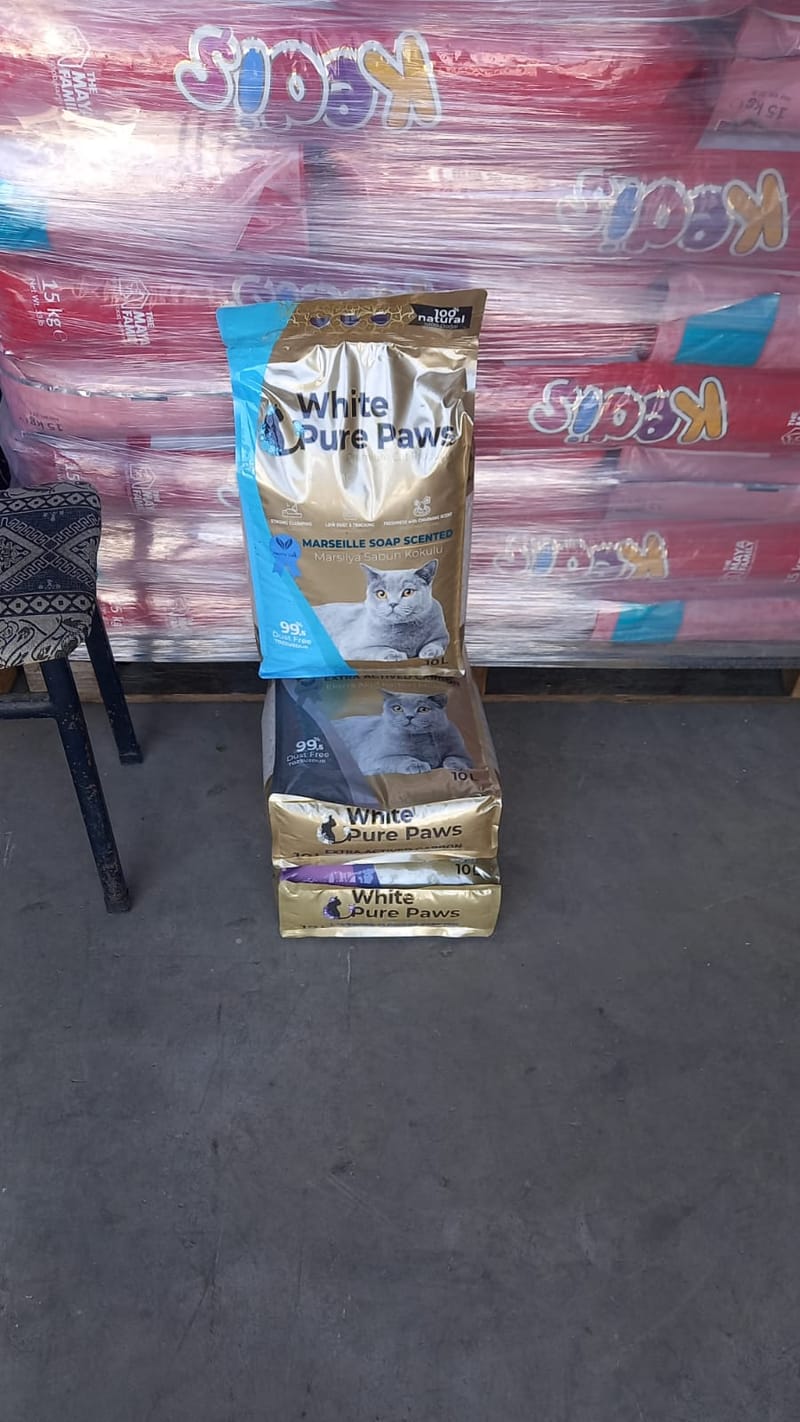 WHİTE PURE PAWS 10 LT MARSİLYA SABUN KOKULU KEDİ KUMU