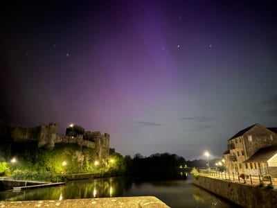Aurora Borealis over Pembroke Castle!