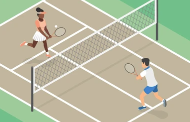 Can I hit the ball over the net?