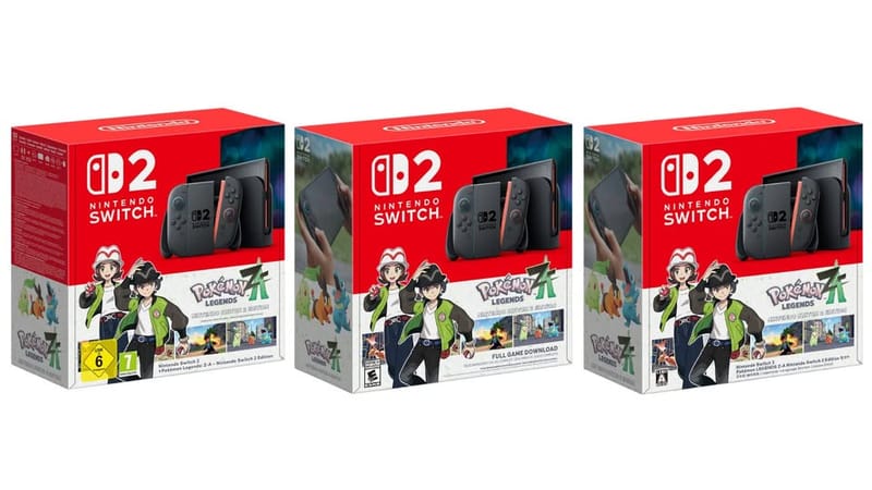 โฉมหน้าเครื่องบันเดิล Nintendo Switch2  Pokemon Legend ZA !