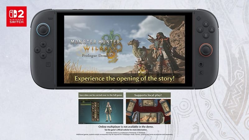 Monster Hunter : Wilds เตรียมปล่อยตัว DEMO มาให้เล่นกันบน Nintendo Switch 2 แล้ว