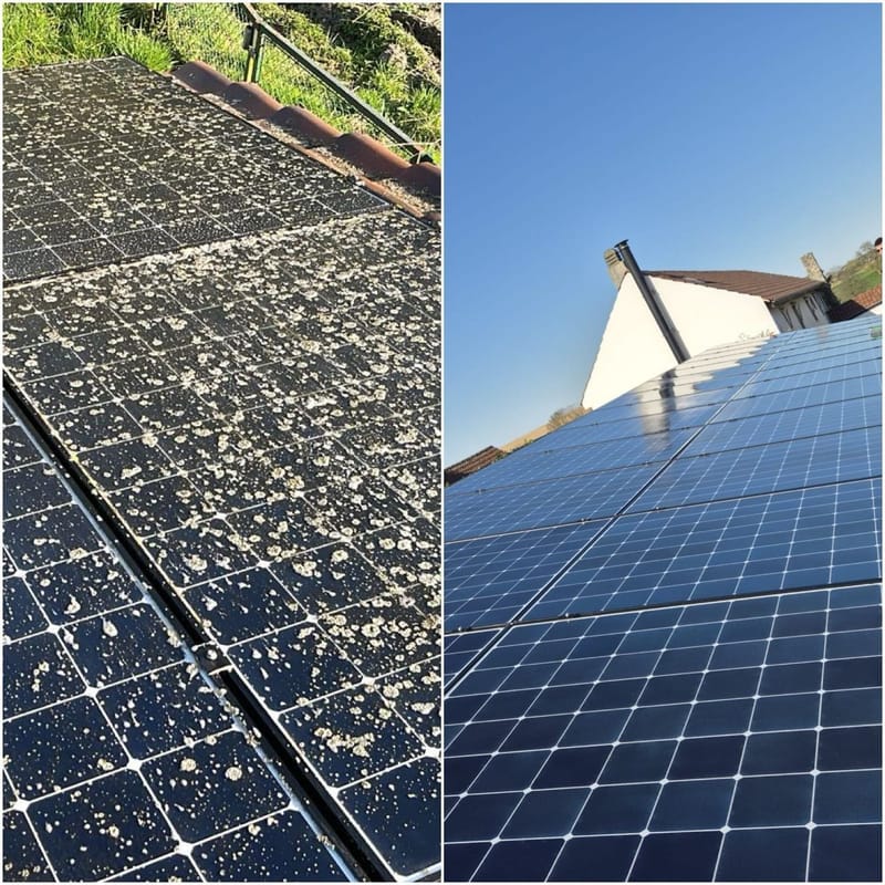 Nettoyage vapeur de panneaux solaires