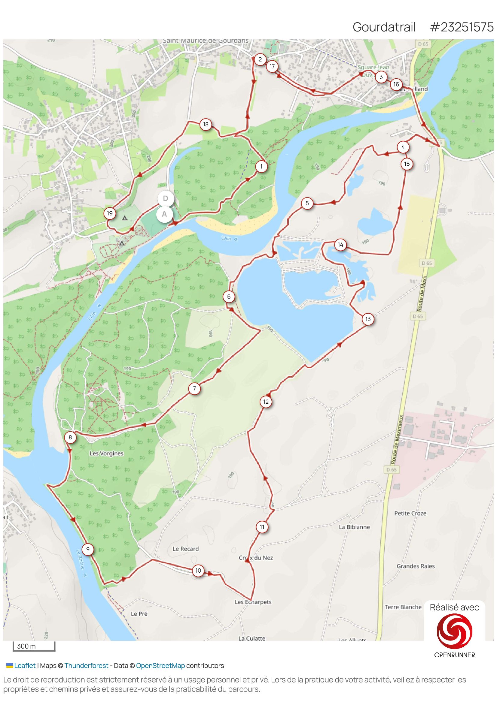 Parcours Gourdatrail 2026