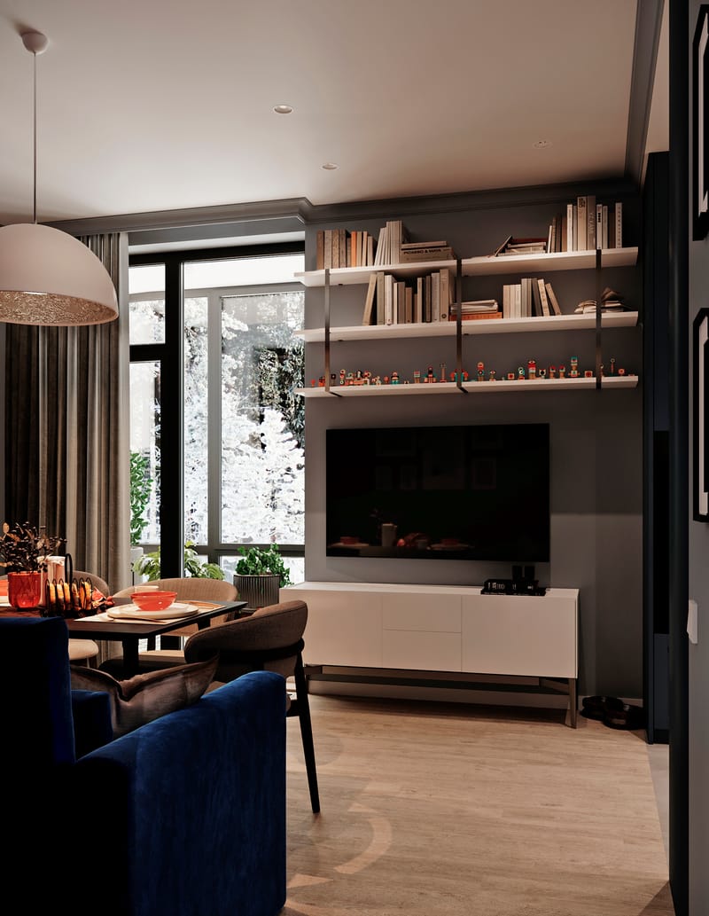 Малогабаритная двушка в окружении соснового леса