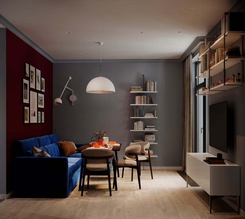 Малогабаритная двушка в окружении соснового леса